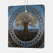 Levensboom - Yggdrasil-tekening Keramisch Ornament (Links)