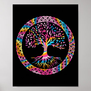Levensboom Yoga Chakra Astrologie Yggdrasil Celti Poster