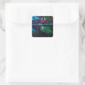 levenscirkel vierkante sticker (Tas)