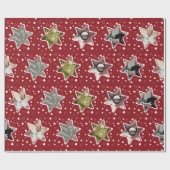 Levenscoach Aangepaste foto Kerststerren  Inpakpap Cadeaupapier (Vlak)