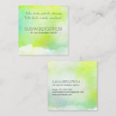 Levenscoach, massagetherapeut, meditatiereeres vierkante visitekaartje (Voorkant / Achterkant)