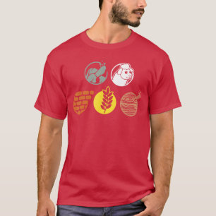 Levenscomponenten Baksteen Hout Steen Tarwe Schape T-shirt