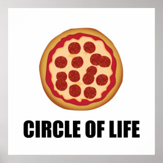 Levenscyclus Pizza Poster
