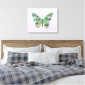 Levenscyclus van vlinder canvas afdruk (Insitu (Slaapkamer))