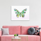 Levenscyclus van vlinder canvas afdruk (Insitu (Woonkamer))