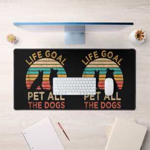 Levensdoel Aai Alle Honden Grappige Vintage Hond L Bureaumat