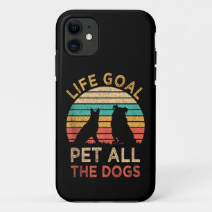 Levensdoel Aai Alle Honden Grappige Vintage Hond L iPhone 11 Hoesje