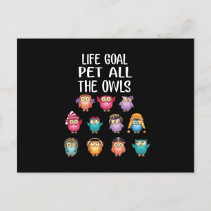 Levensdoel Aai Alle Uilen Cute Uilen Liefhebbers Briefkaart
