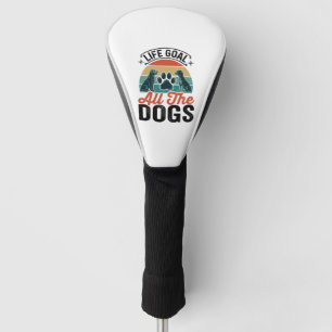 Levensdoel Alle Honden Vintage Hondenliefhebber De Golfheadcover