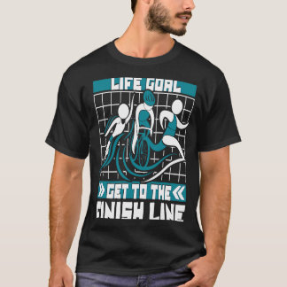 Levensdoel Ga naar de finishlijn Triathlete Bike T T-shirt
