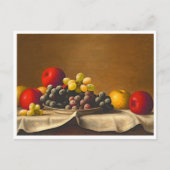 Levensduur, appels, druiven, fruit briefkaart (Voorkant)