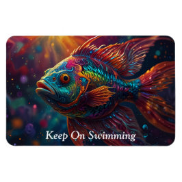 Levensduur in de oceaan: Kleurrijke vissen zwemmen Magneet