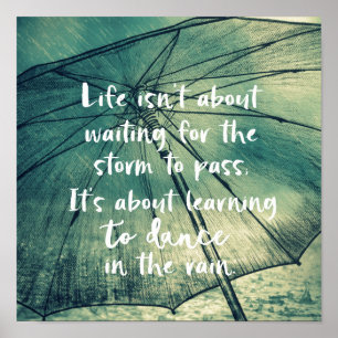 Levensduur in de Regen Quote Poster