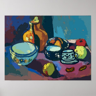 Levensduur met fruit en noten poster