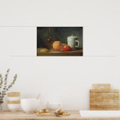 Levensduur met fruit- en wijnflesjes poster (Keuken)