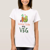 Levensduur op de Veg Vegan-Humor T-shirt (Voorkant)