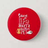 Levensduur opslaan op schelpdierentuin ronde button 5,7 cm (Voorkant)