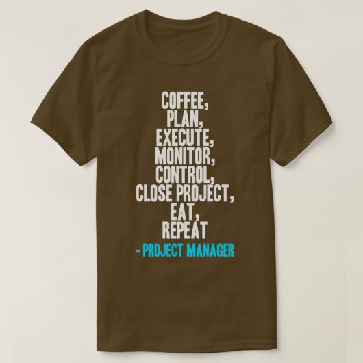 Levensduur projectmanager t-shirt (Design voorkant)