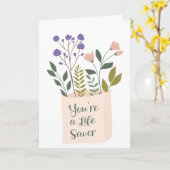 Levensduur redden Hartelijk dank Kaart Floral (Gele Bloem)