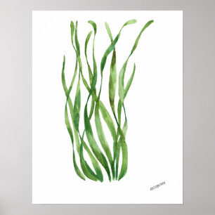 Levensduur van de onderzeese waterverf zee poster