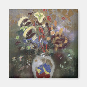 Levensduur van een bloem (pastel op papier) magneet