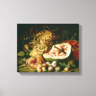 Levensduur van fruit op een rand canvas afdruk