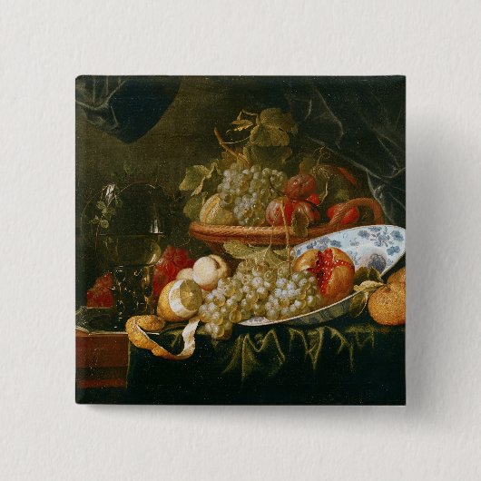Levensduur van fruit vierkante button 5,1 cm (Voorkant)