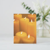 Levensduur van verlichte kaarsen briefkaart (Staand voorkant)