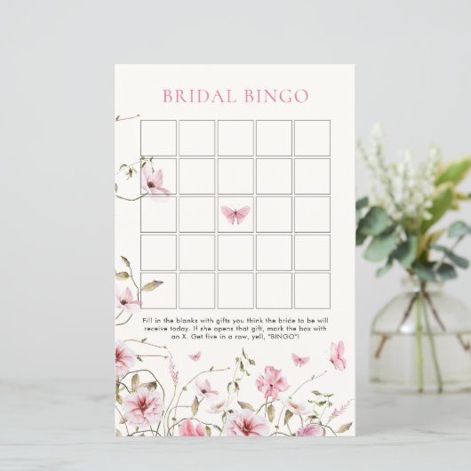 Levensduur van vlinders Bloemen Bruids Bingo (Staand voorkant)