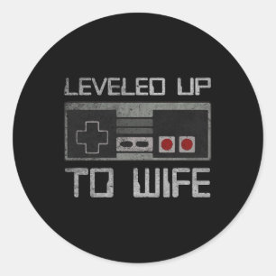 Levensduur voor pas gehuwde gamers die worden gepr ronde sticker