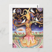 LEVENSDUUR Waterverf Doven Briefkaart (Voorkant / Achterkant)