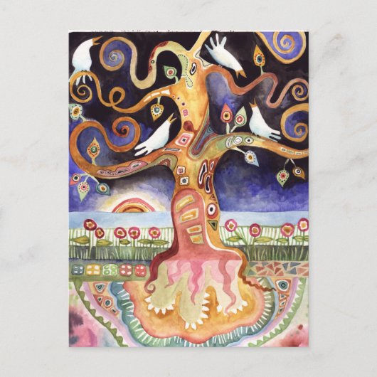 LEVENSDUUR Waterverf Doven Briefkaart (Voorkant)