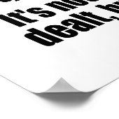 Levensecht Poker-poster Poster (Hoek)