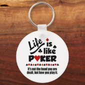 Levensechte poker-sleutelhanger sleutelhanger (Voorkant)