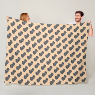 levensechte schilderij van zwarte labrador dog fleece deken