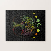 Levensfase van de maan legpuzzel (Horizontaal)