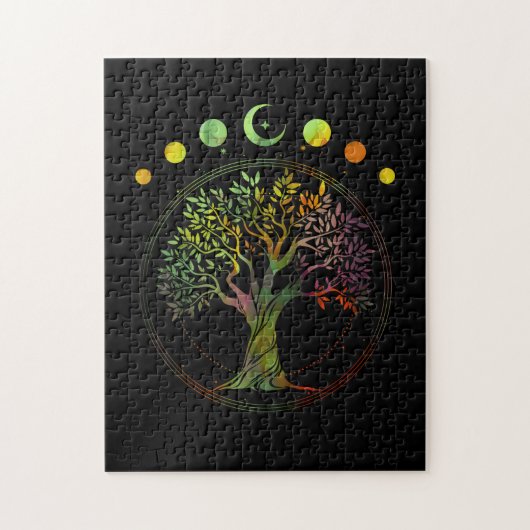 Levensfase van de maan legpuzzel (Verticaal)