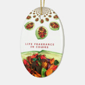 Levensgeurstof in kleurpotpourri keramisch ornament (Links)