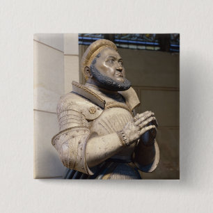 Levensgroot alarmbeeld van de kiezer vierkante button 5,1 cm