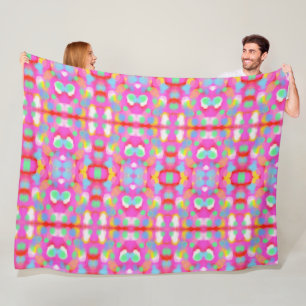 Levenskleurige, vriendelijke lentekleuren fleece deken