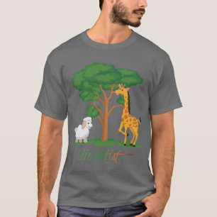 Levenskunstenaar: Grappig Schaap Meme, met Giraffe T-shirt