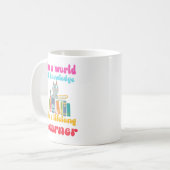 Levenslang leren koffiemok (Voorkant links)