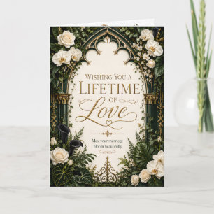 Levenslang Liefde Elegante Trouw Groet Kaart