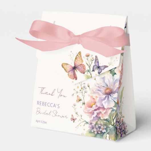 Levenslang van Vlinders bloemenvlees vrijgezellenf Bedankdoosjes (Voorkant Zijde)