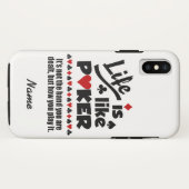 Levenslang zoals Poker aangepaste telefoonnummers Case-Mate iPhone Case (Achterkant (horizontaal))