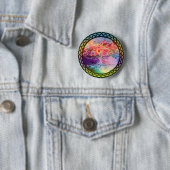Levenslange overloopstructuur ronde button 5,7 cm (In situ)