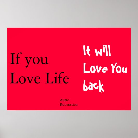 levensliefhebber poster (Voorkant)