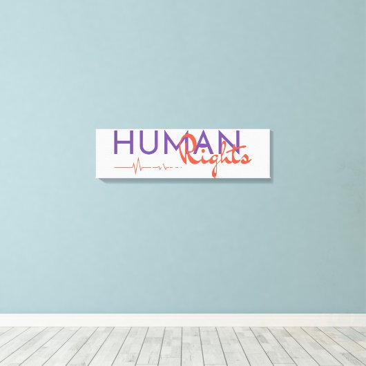 Levenslijn van de mensenrechten canvas afdruk (Insitu (Houten vloer))