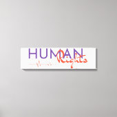 Levenslijn van de mensenrechten canvas afdruk (Voorkant)