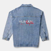 Levenslijn van de mensenrechten denim jacket (Achterkant)